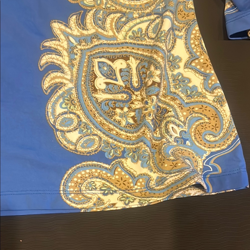 J McLaughlin Blue Paisley Long Sleeve Top - Picture 5 of 5